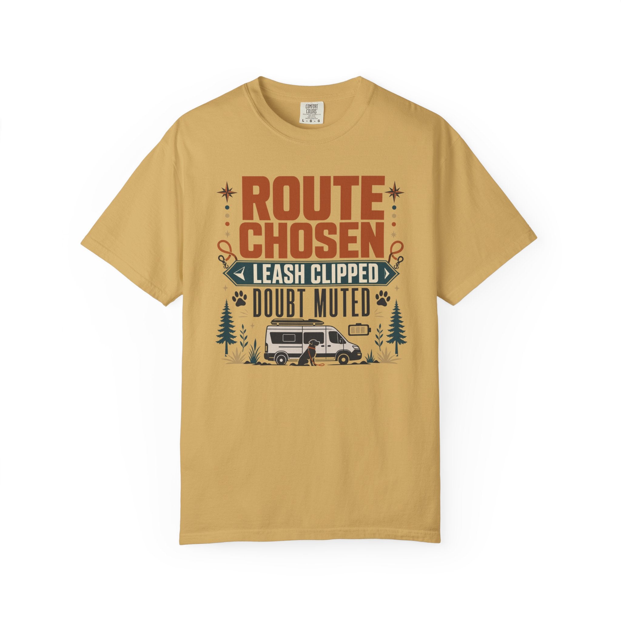 Route Chosen Leash Clipped Doubt Muted - T-Shirt