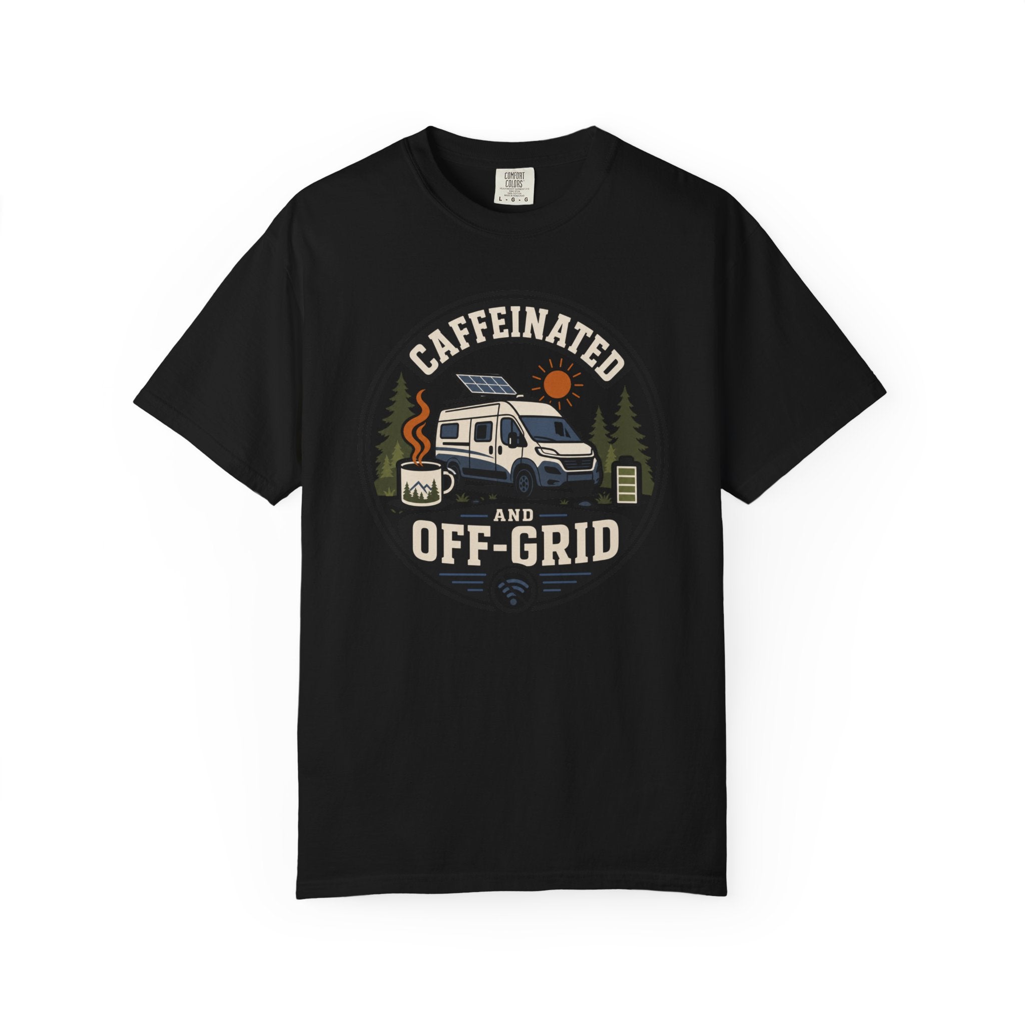 Caffeinated And Off Grid - T-Shirt