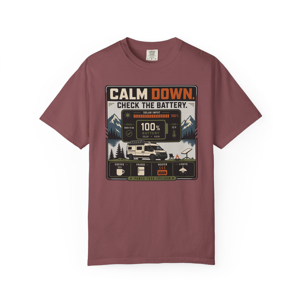 Calm Down Check The Battery - T-Shirt