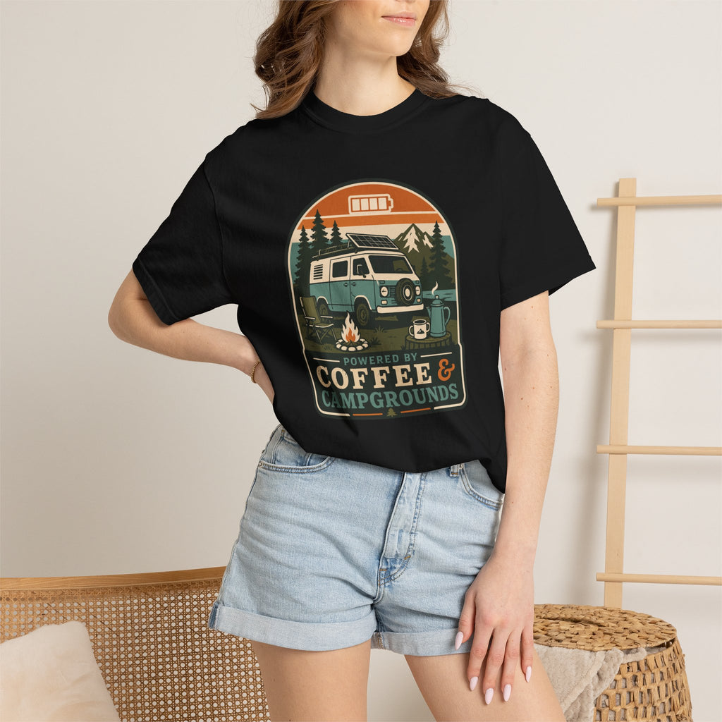 Powered By Coffee and Campgrounds - T-Shirt