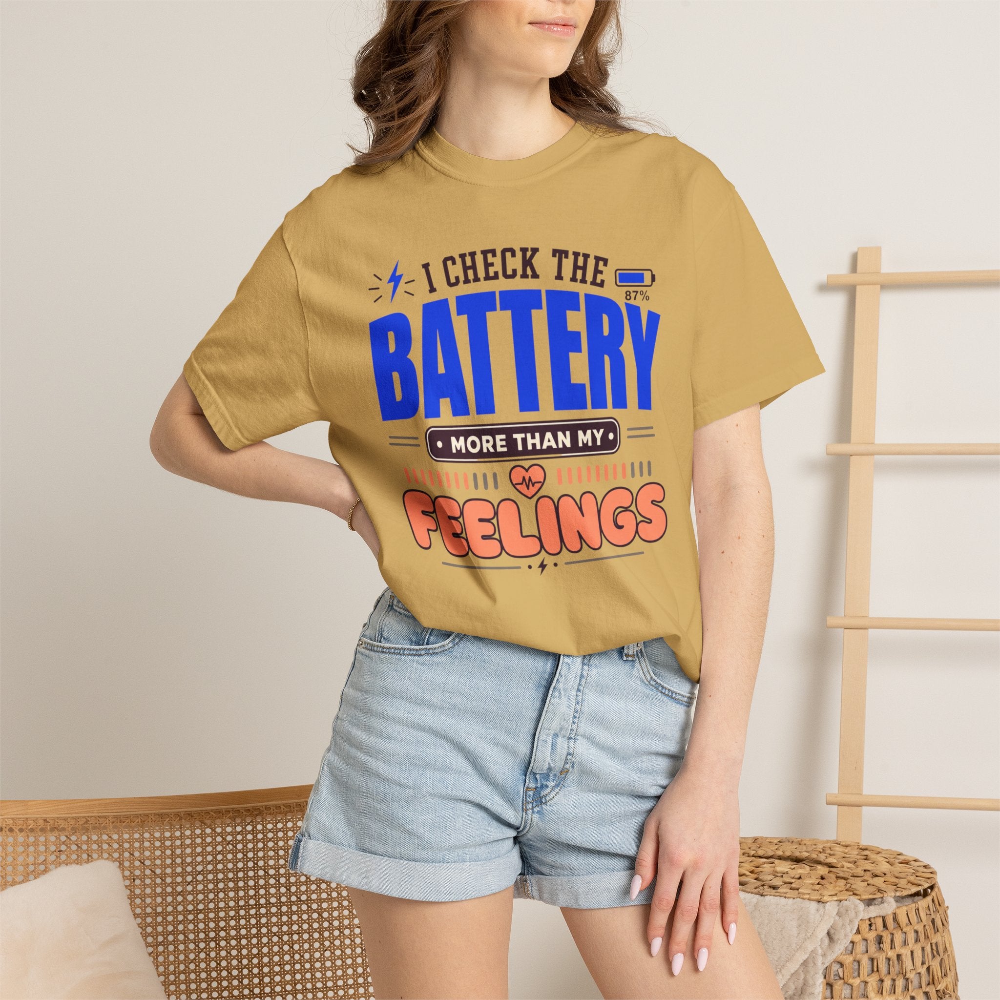 I Check The Battery More Than My Feelings - T-Shirt