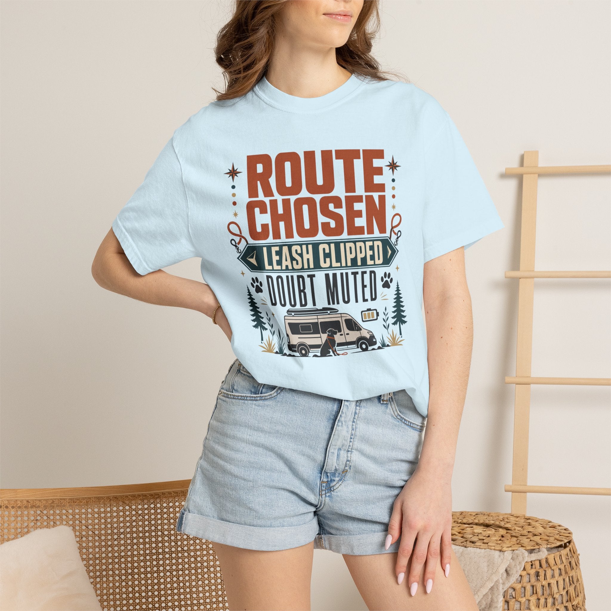 Route Chosen Leash Clipped Doubt Muted - T-Shirt
