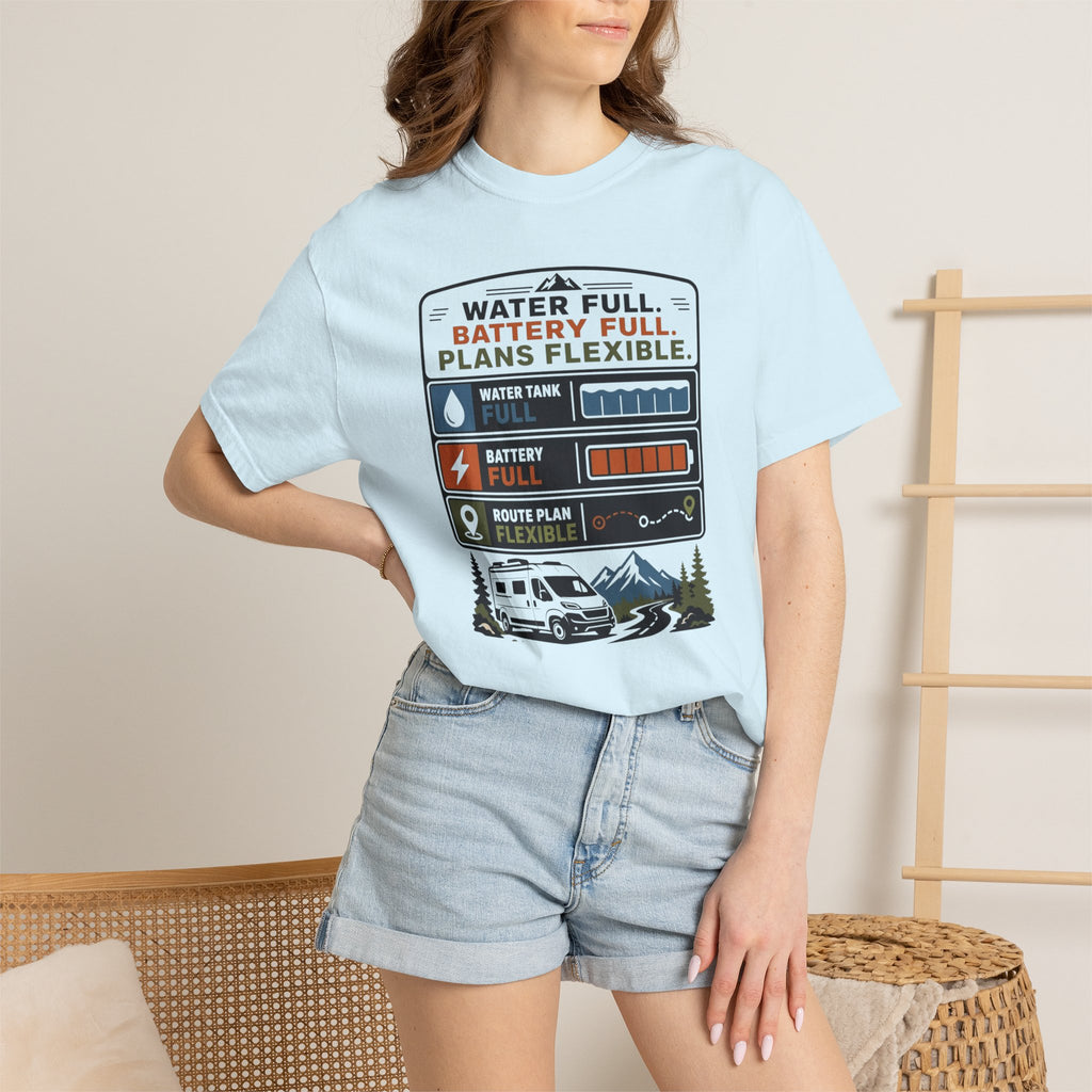 Water Full Battery Full Plans Flexible - T-Shirt