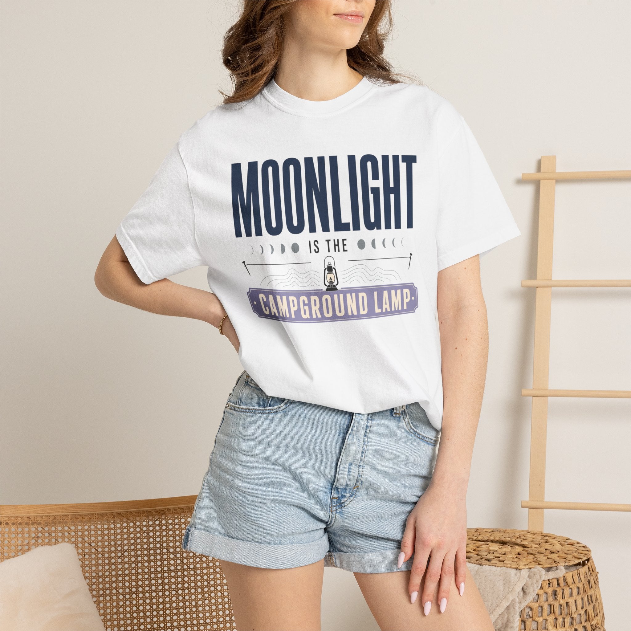 Moonlight Is The Campground Lamp - T-Shirt