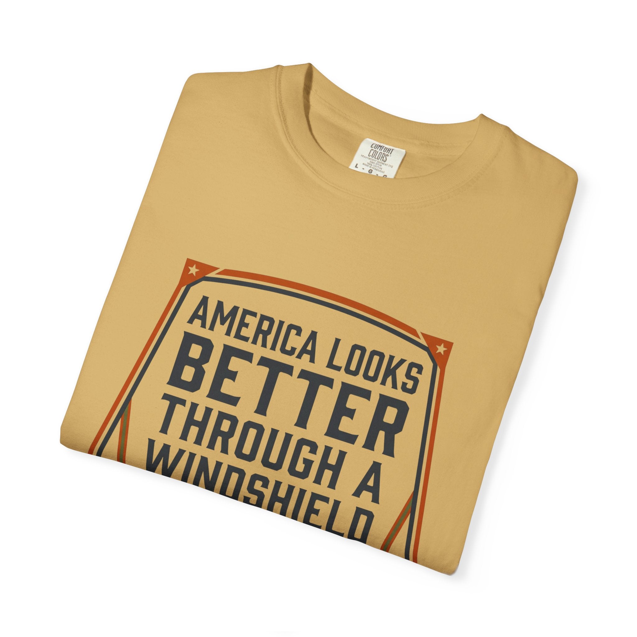 America Looks Better Through A Windshield - T-Shirt