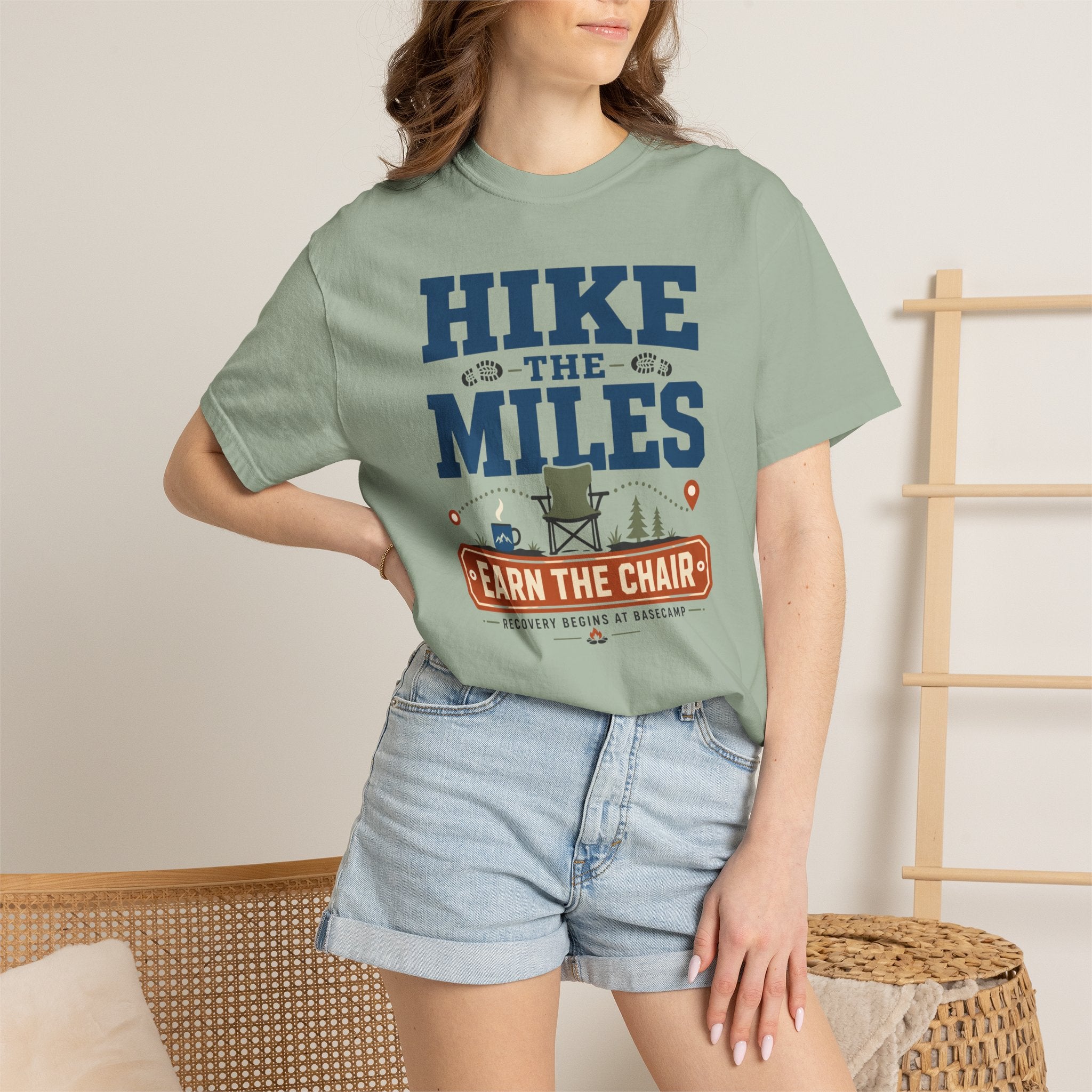 Hike The Miles Earn The Chair - T-Shirt