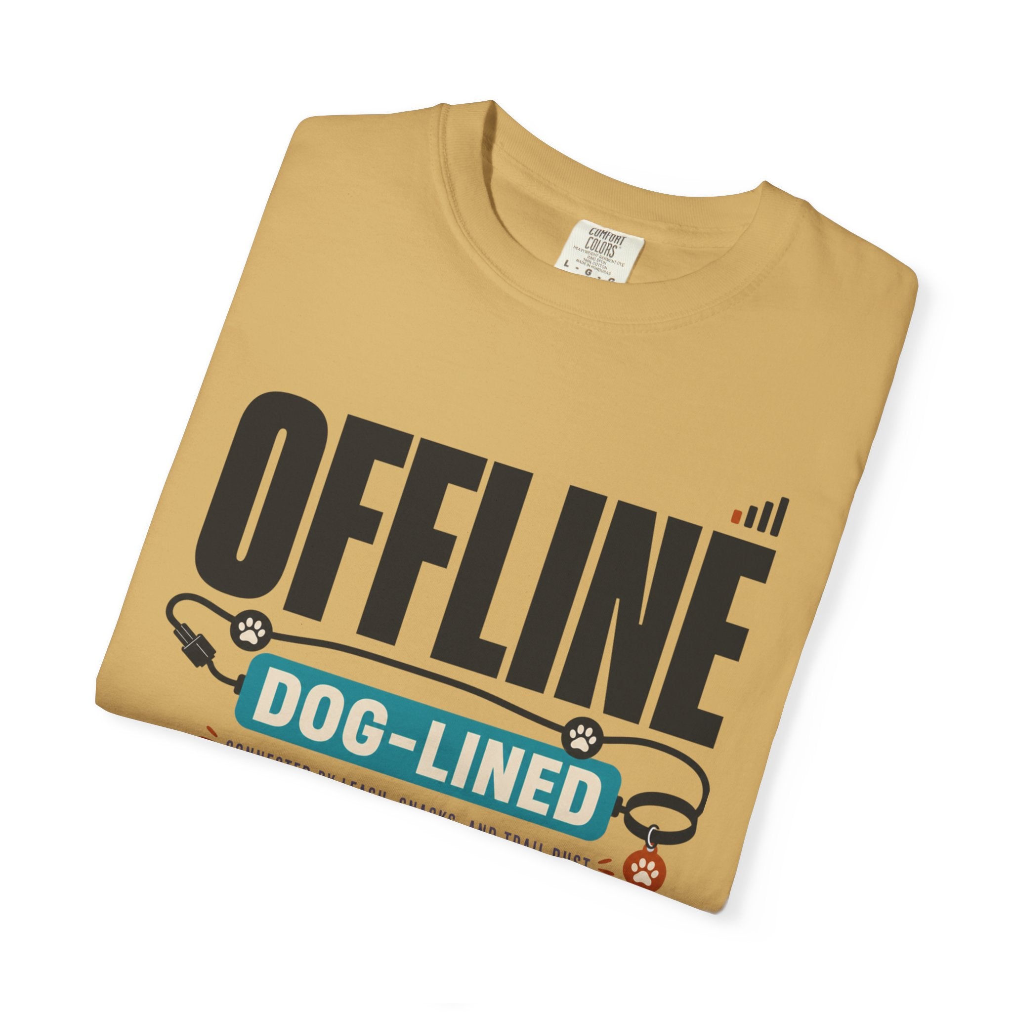 Offline But Dog Lined - T-Shirt