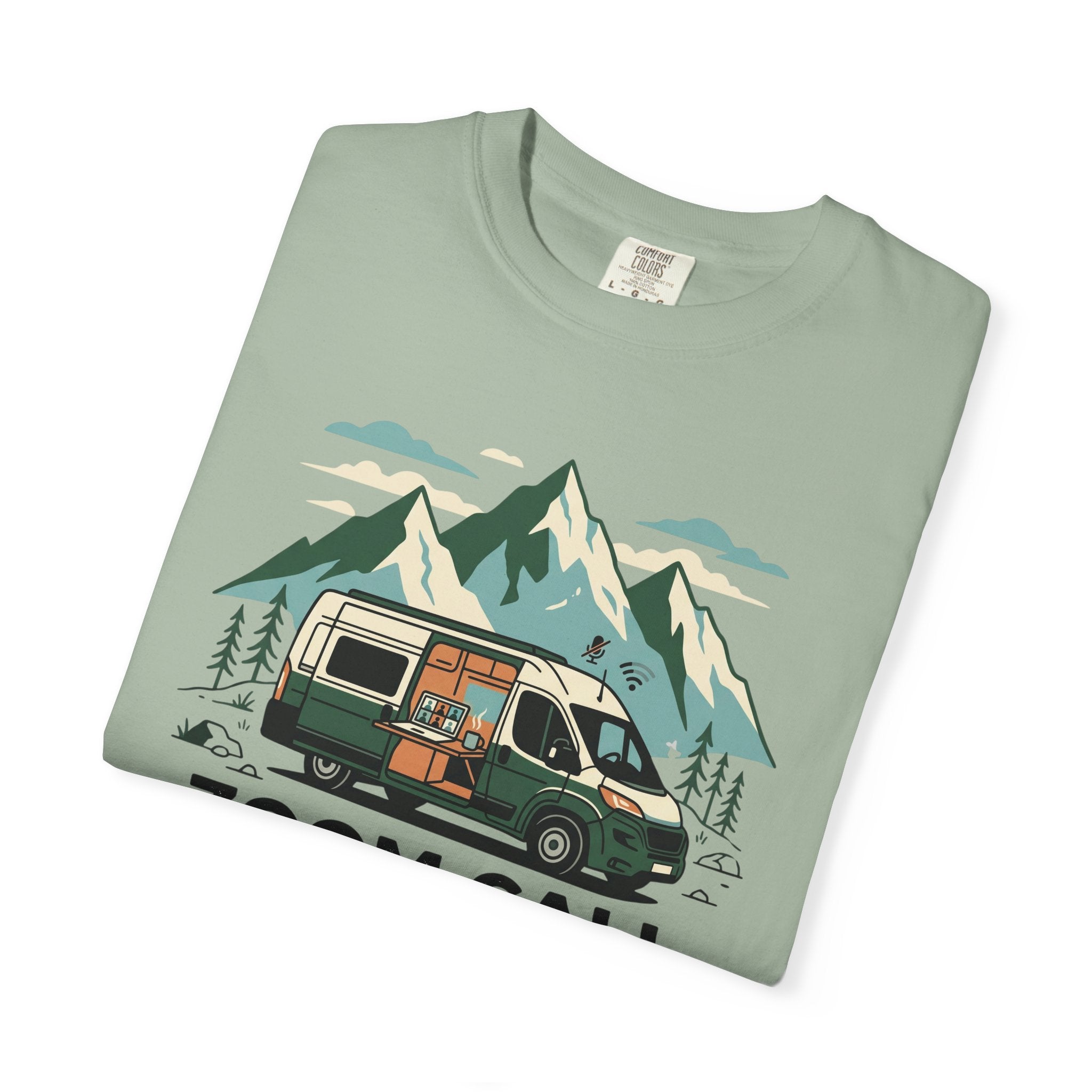 Zoom Call In The Front Mountains In The Back - T-Shirt