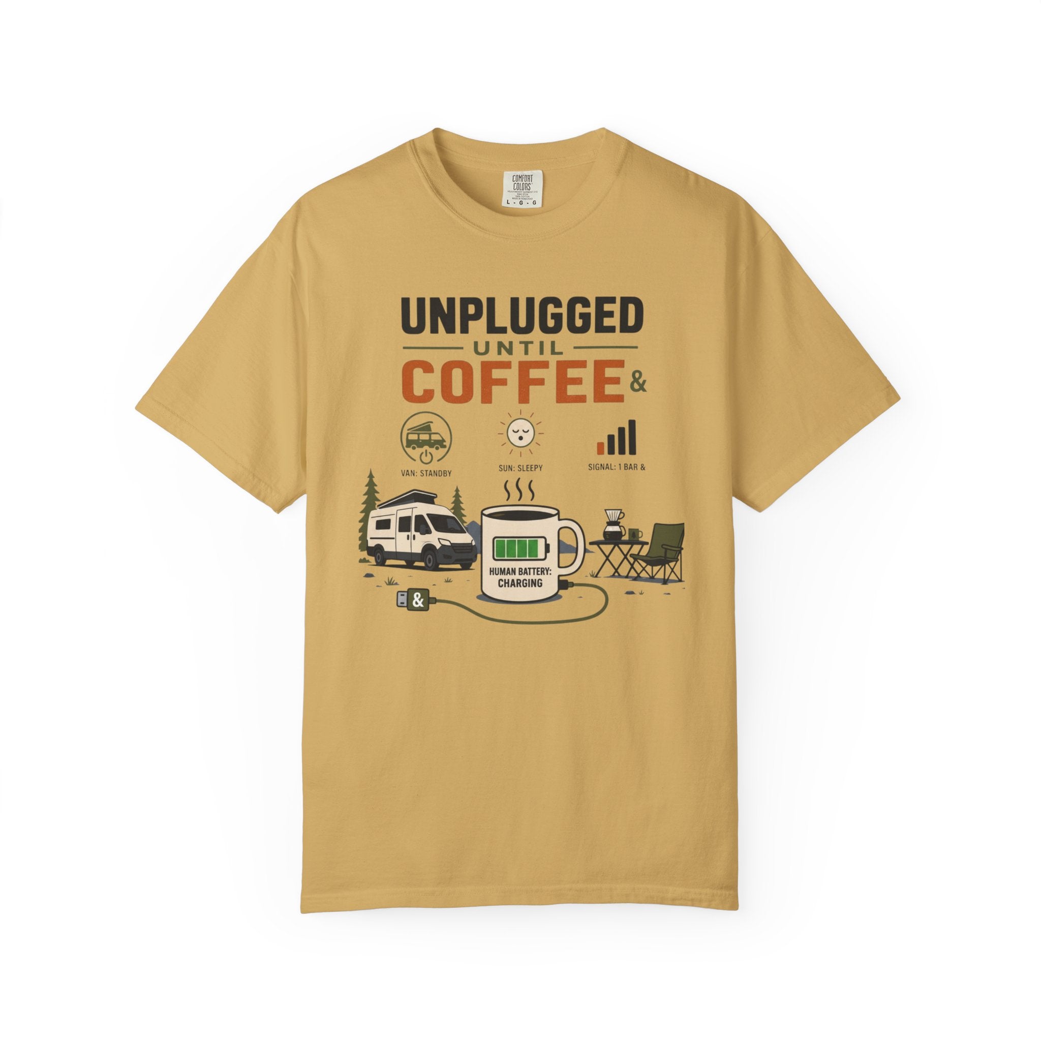 Unplugged Until Coffee - T-Shirt