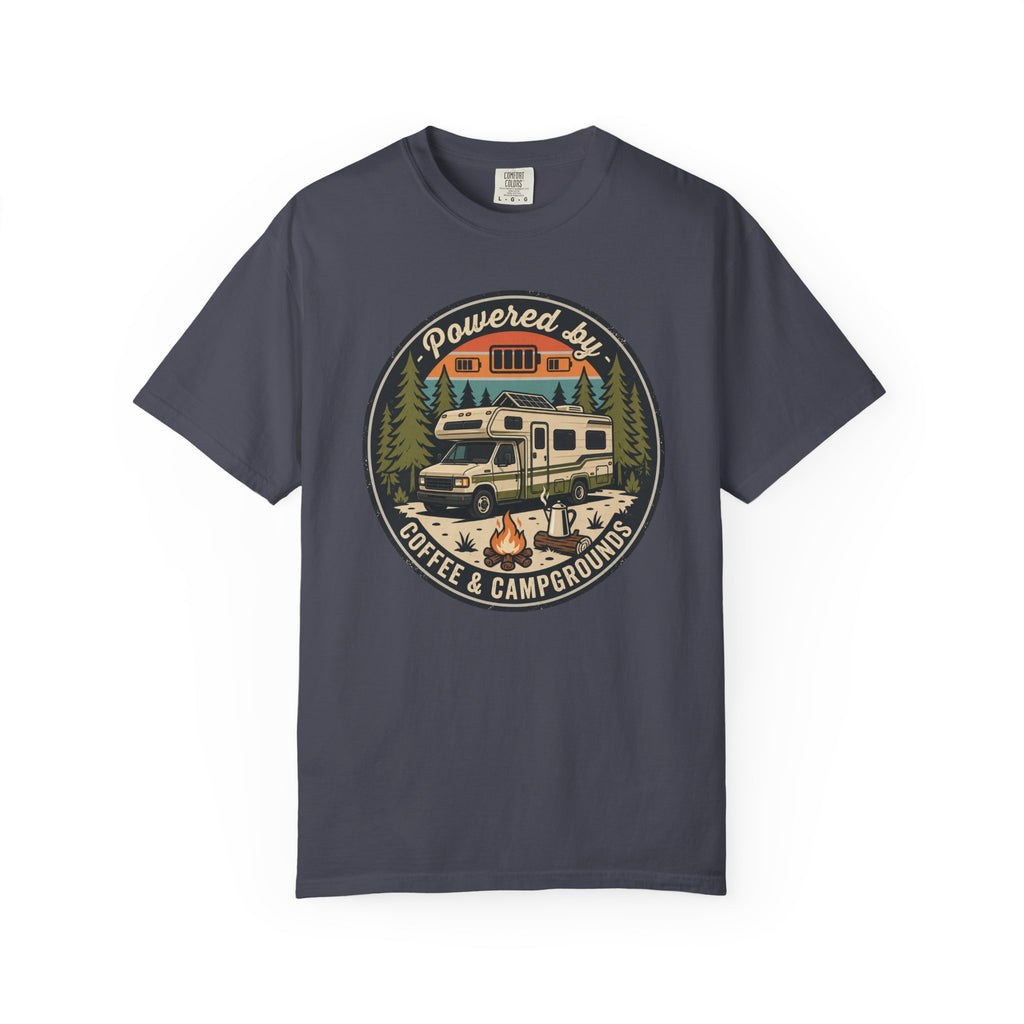 Powered By Coffee and Campgrounds - T-Shirt