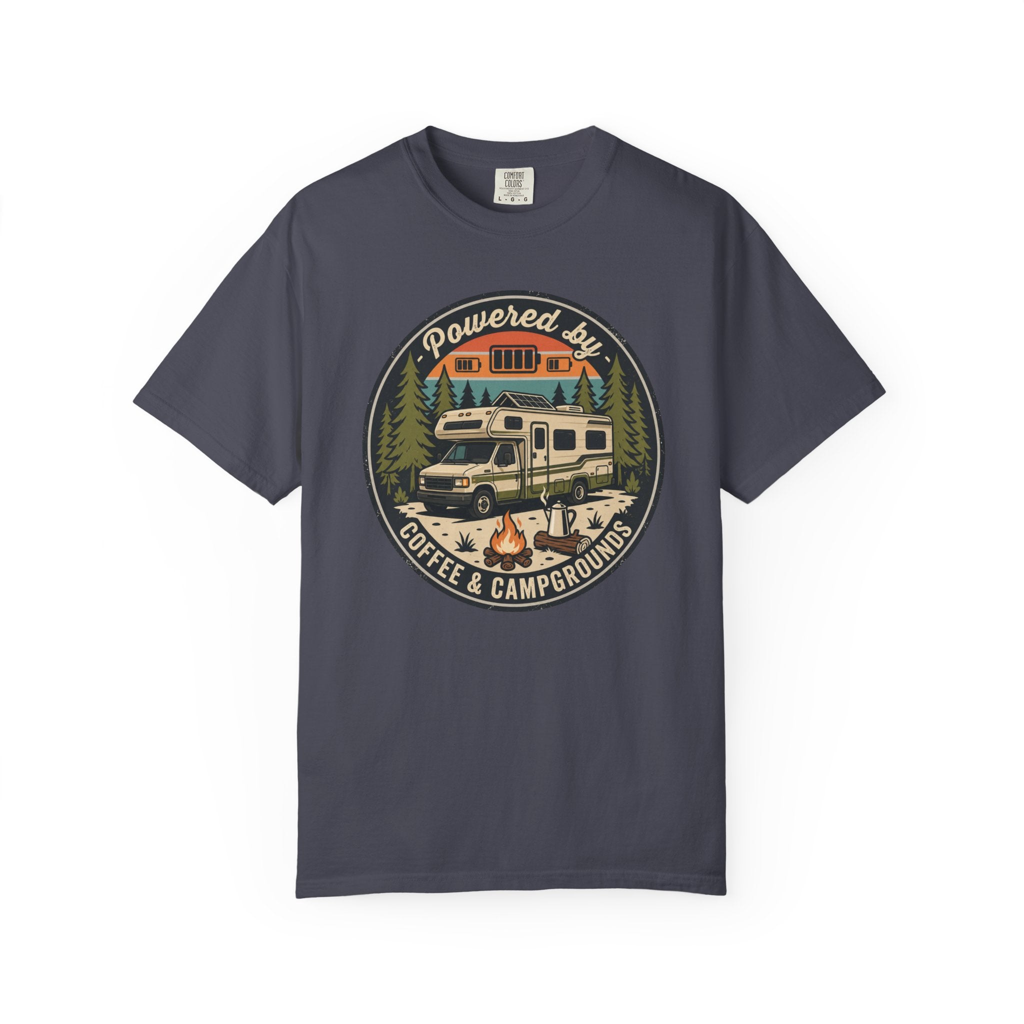Powered By Coffee and Campgrounds - T-Shirt