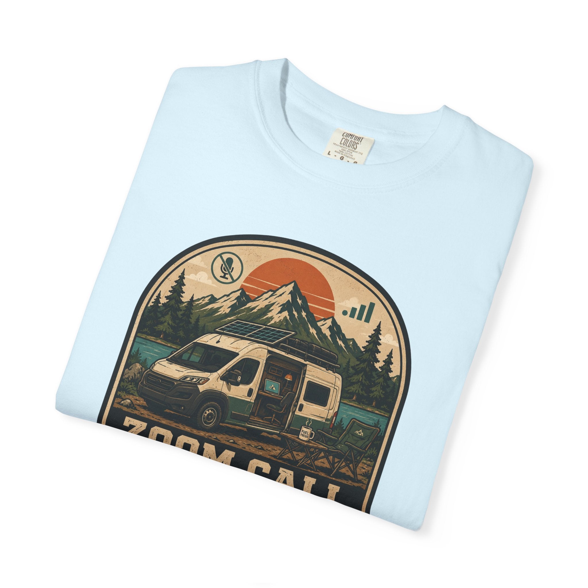 Zoom Call In The Front Mountains In The Back - T-Shirt