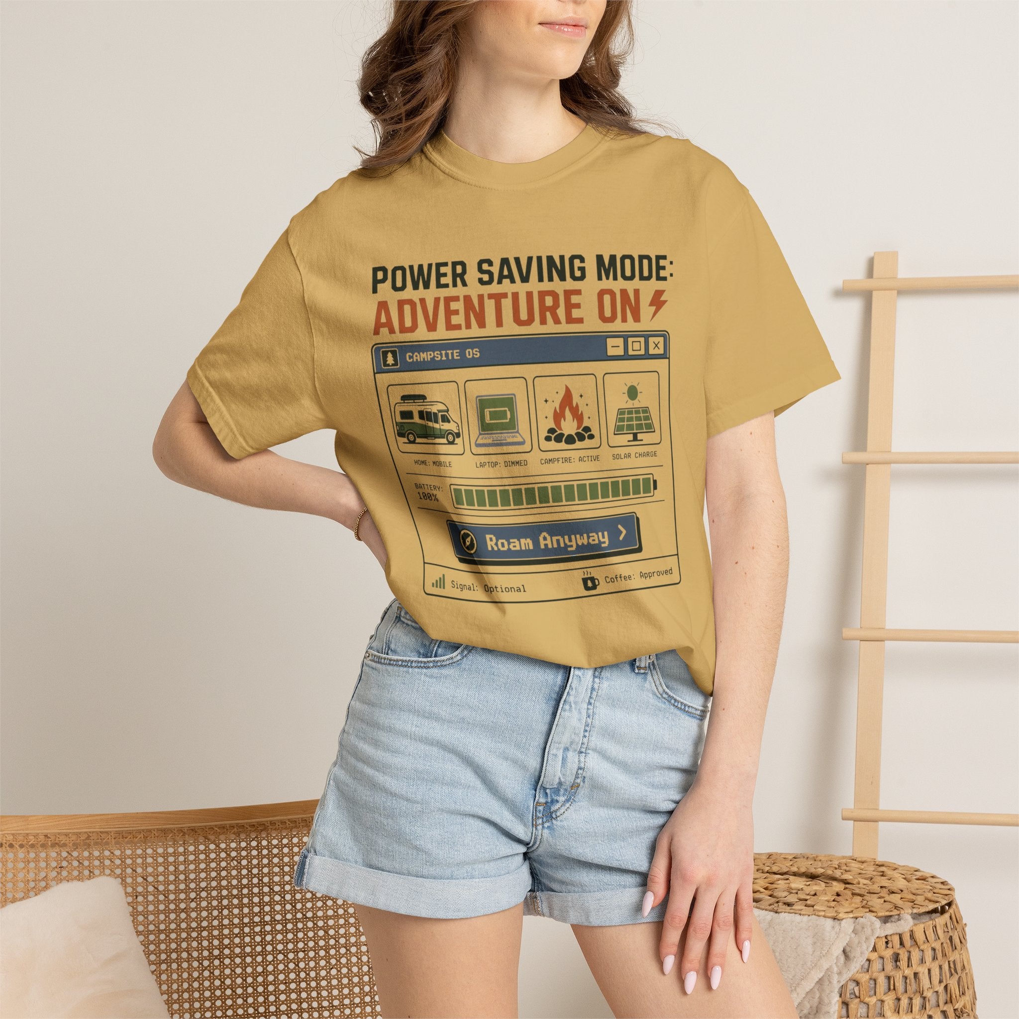 Power Saving Mode Adventure On - T-Shirt
