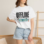 Offline But Dog Lined - T-Shirt