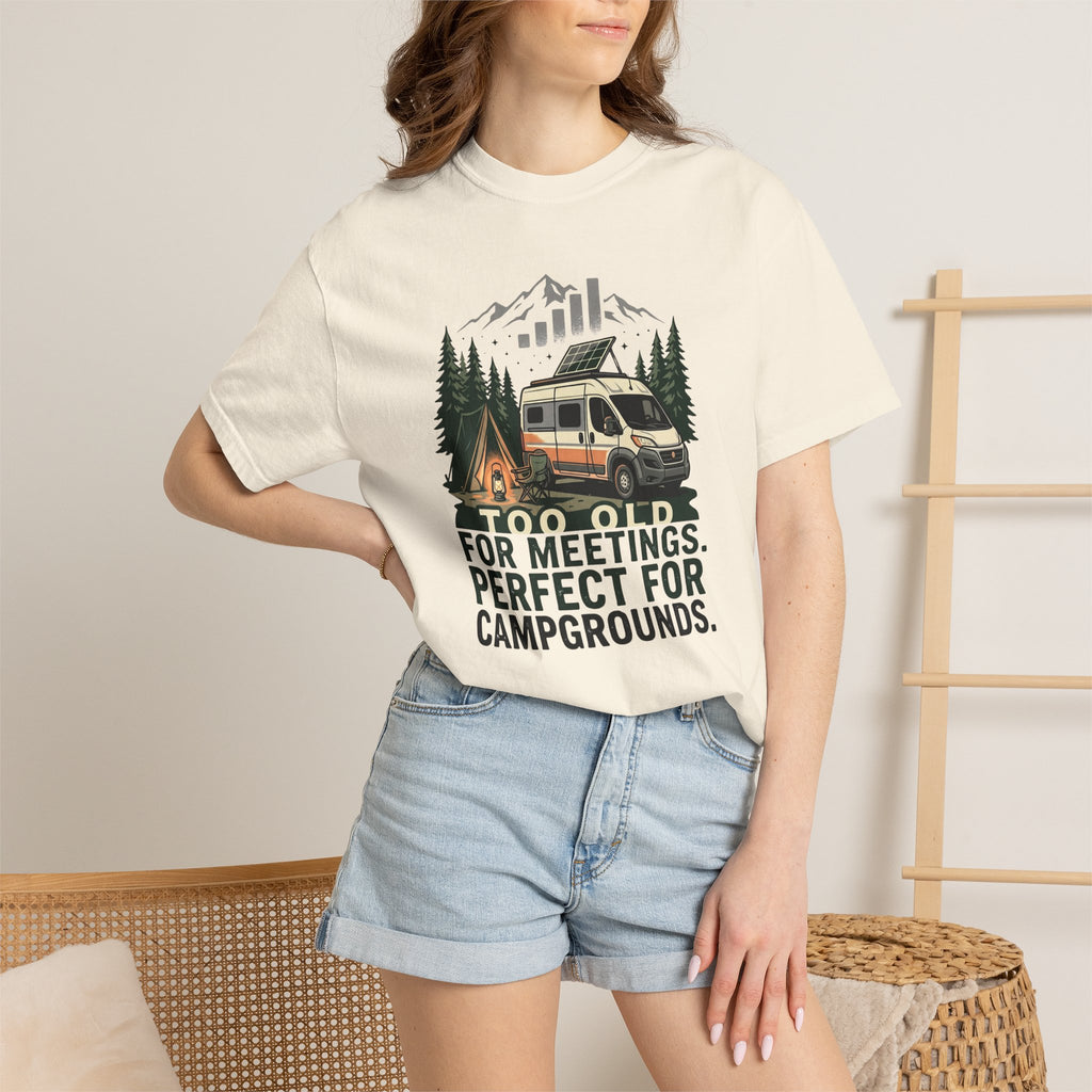 Too Old For Meetings Perfect For Campgrounds - T-Shirt