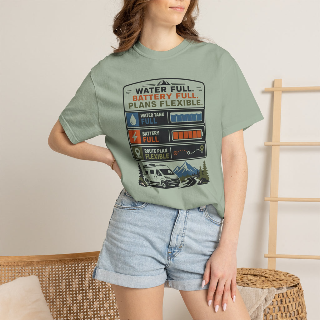 Water Full Battery Full Plans Flexible - T-Shirt