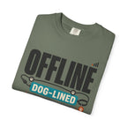 Offline But Dog Lined - T-Shirt
