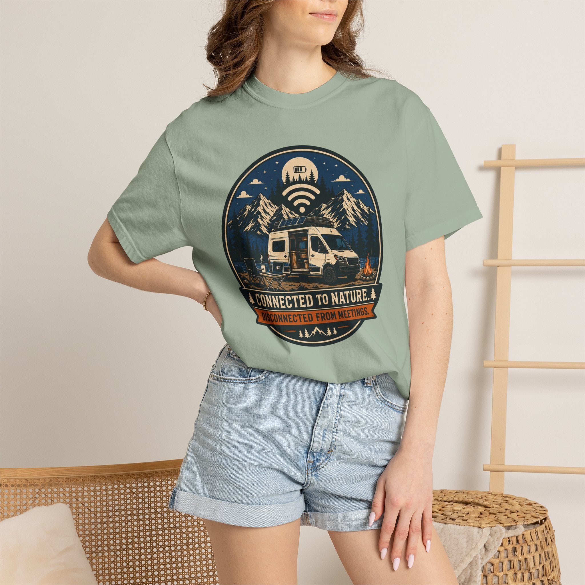 Connected To Nature Disconnected From Meetings - T-Shirt