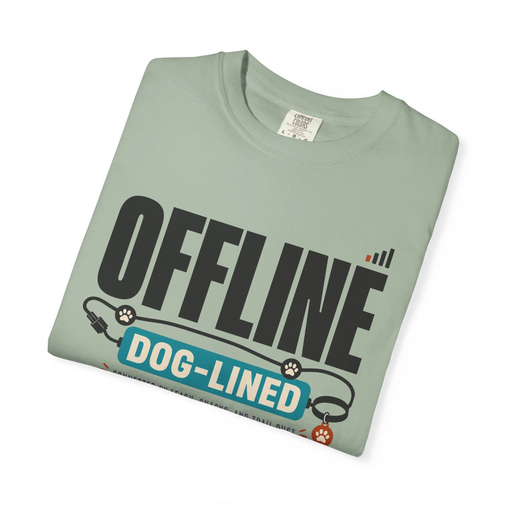 Offline But Dog Lined - T-Shirt