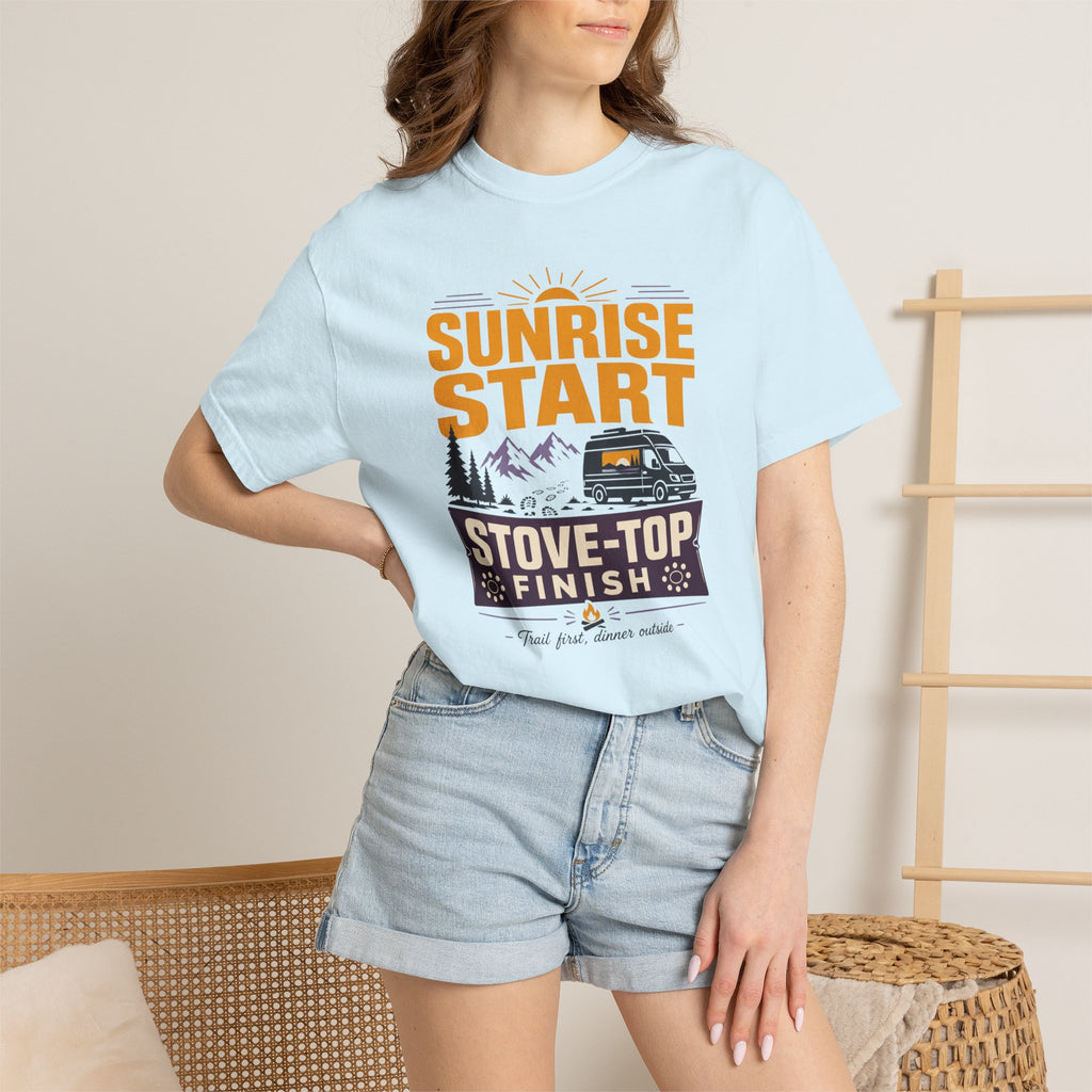 Sunrise Start Stove Top Finish - T-Shirt