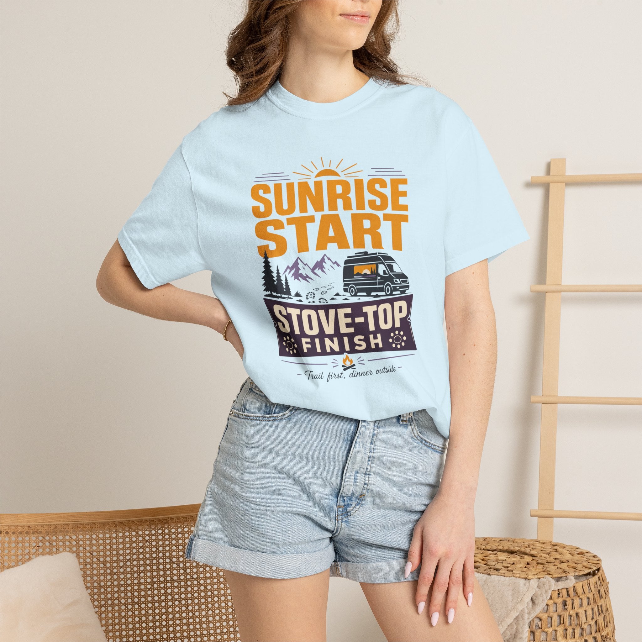 Sunrise Start Stove Top Finish - T-Shirt