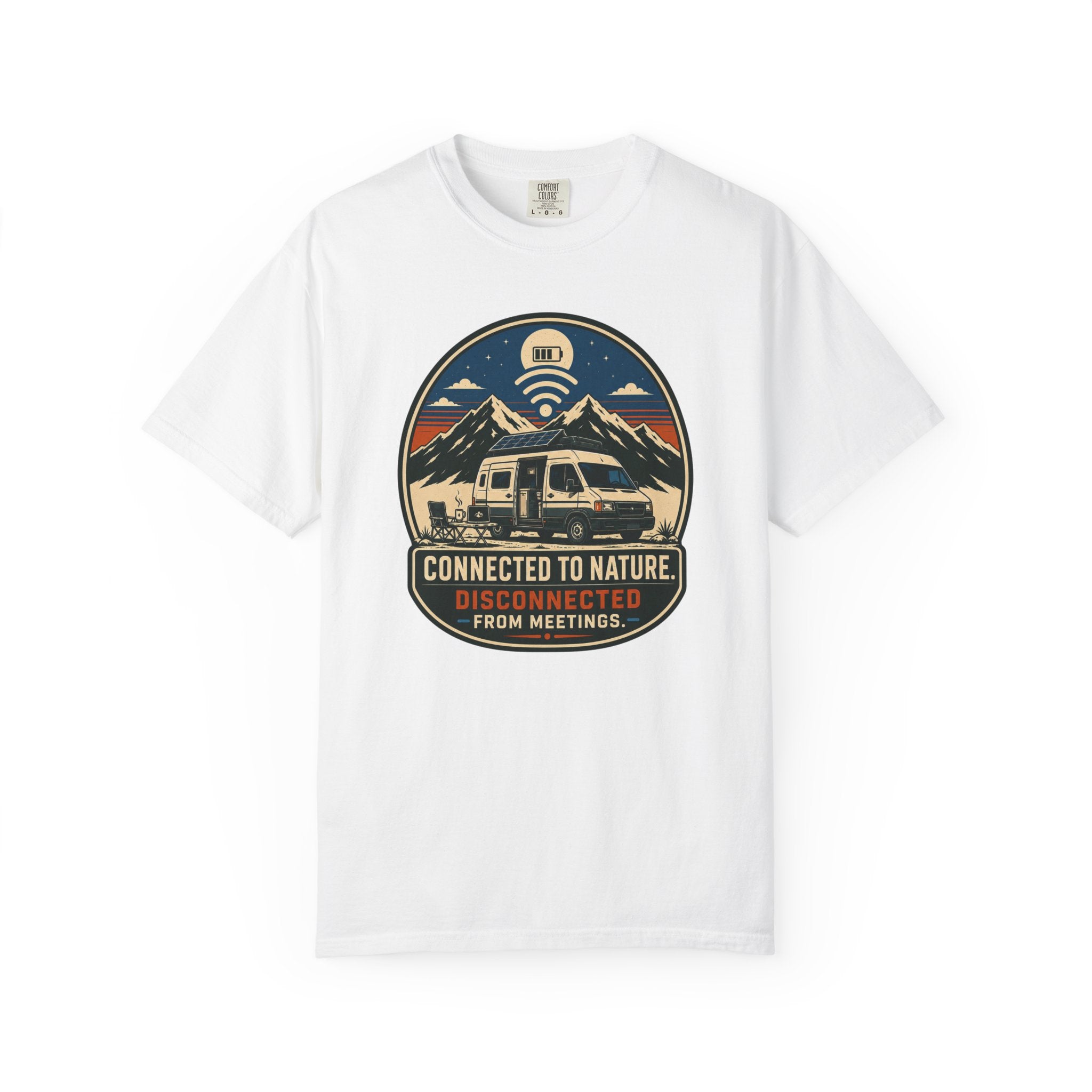 Connected To Nature Disconnected From Meetings - T-Shirt
