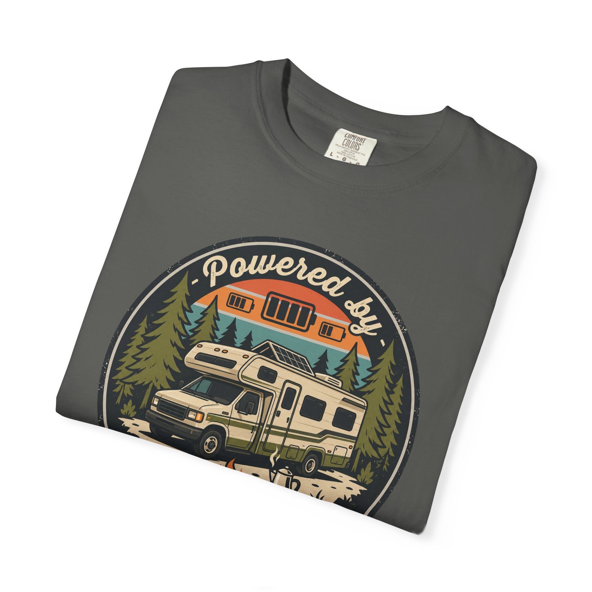 Powered By Coffee and Campgrounds - T-Shirt
