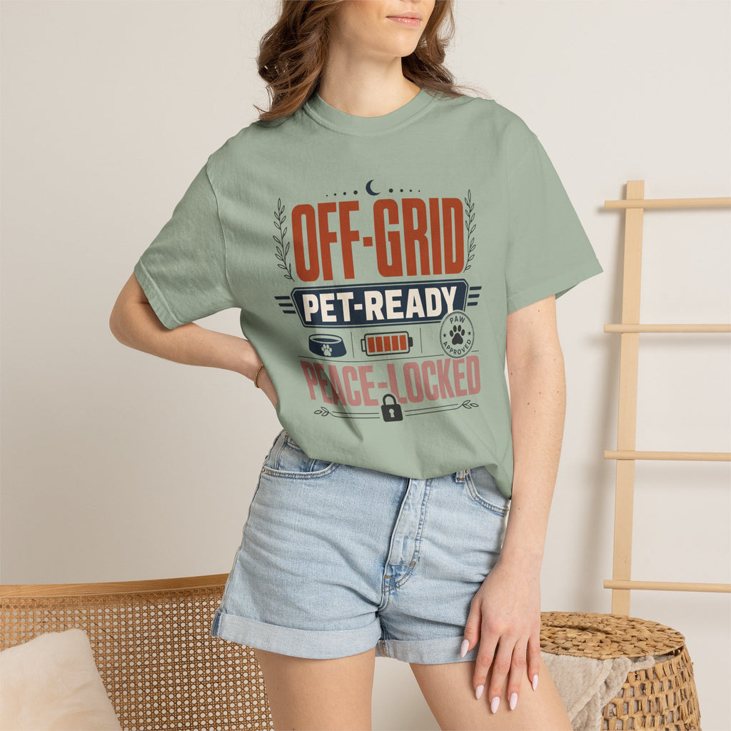 Off Grid Pet Ready Peace Locked - T-Shirt