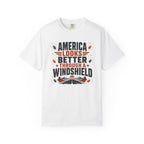 America Looks Better Through A Windshield - T-Shirt