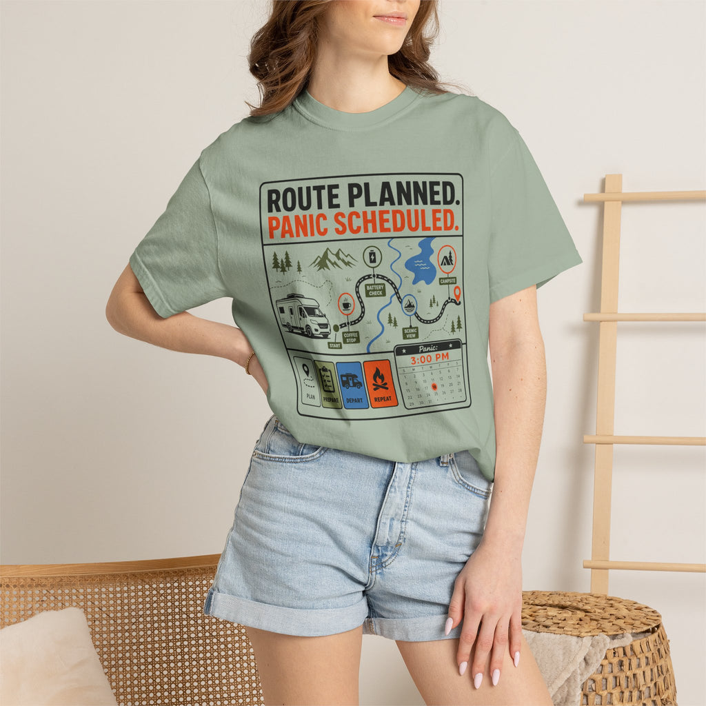 Route Planned Panic Scheduled - T-Shirt
