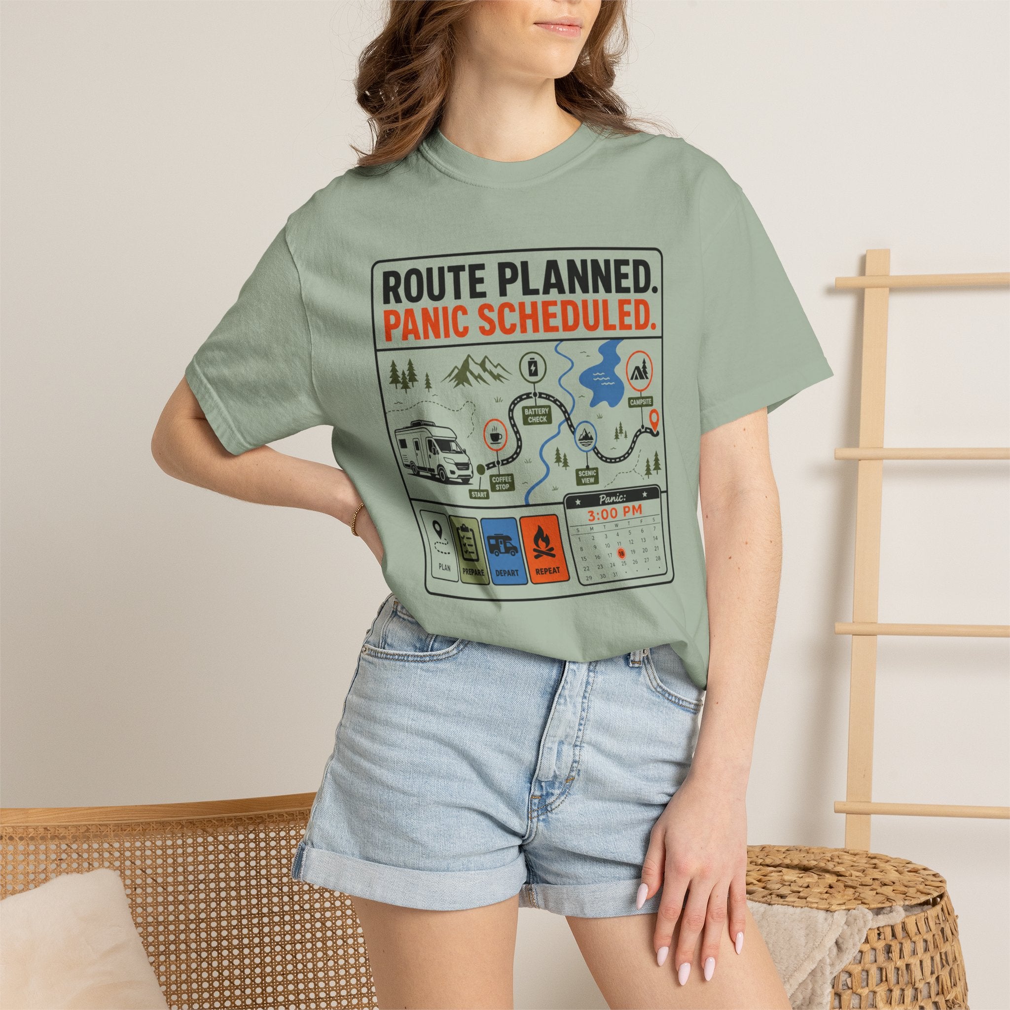 Route Planned Panic Scheduled - T-Shirt