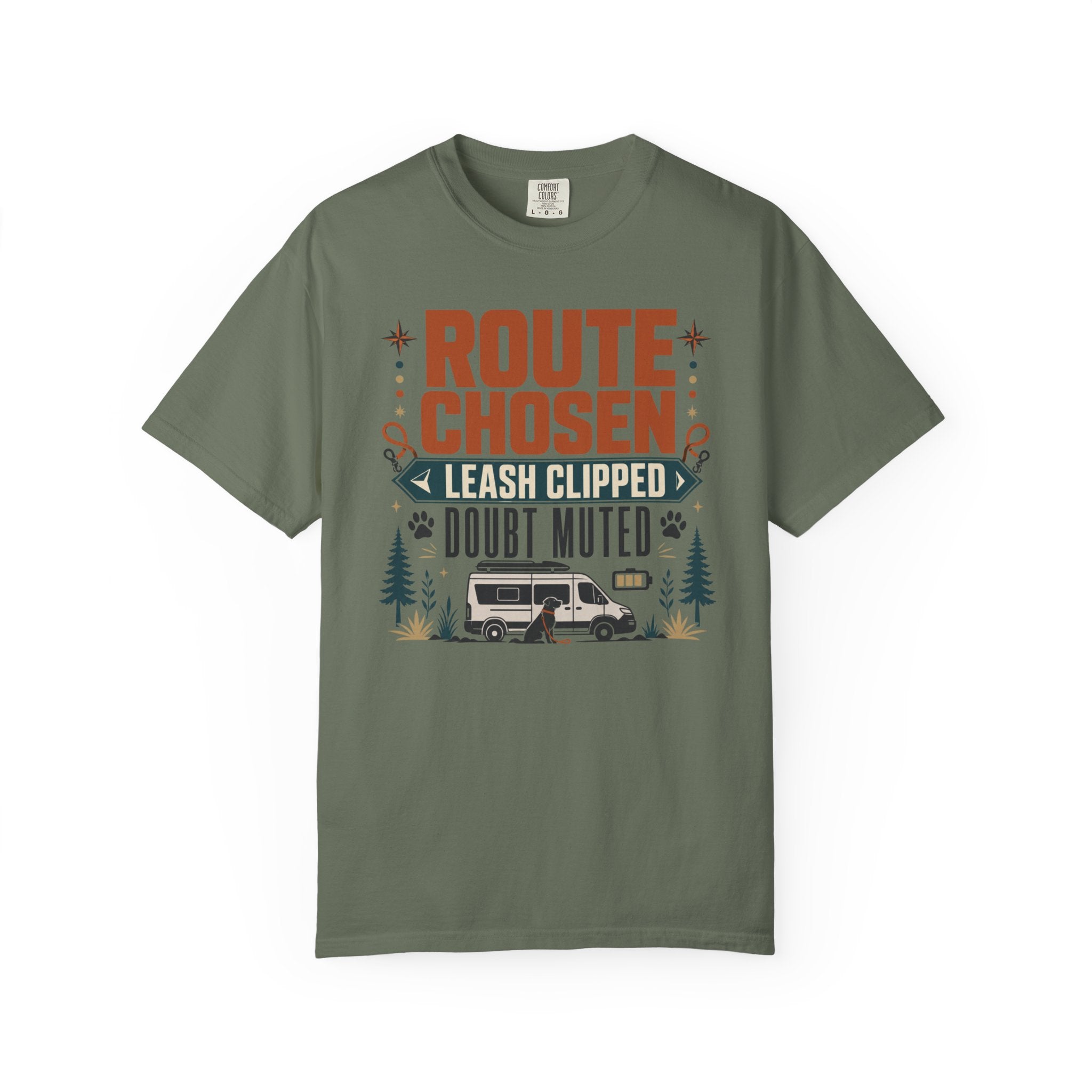 Route Chosen Leash Clipped Doubt Muted - T-Shirt