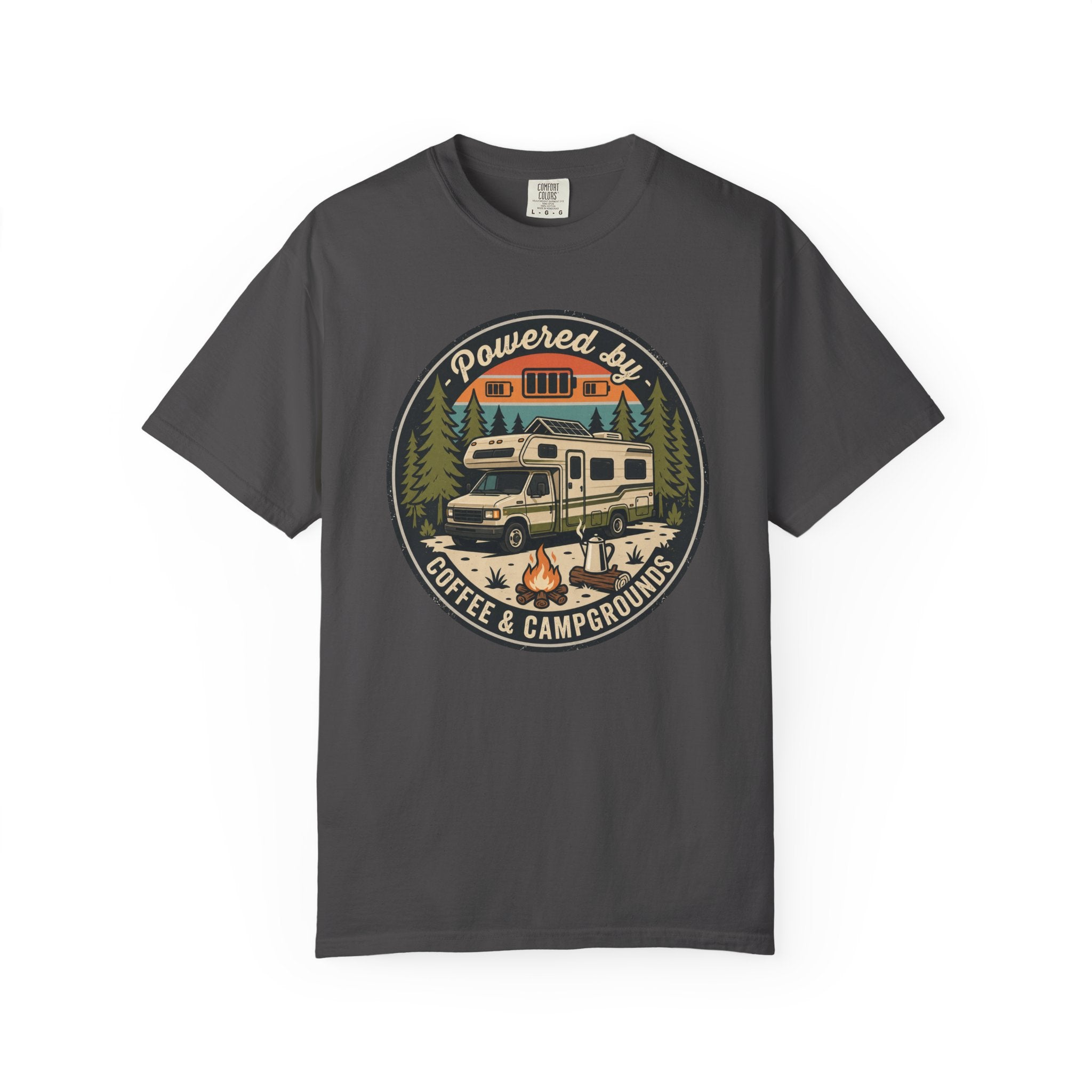 Powered By Coffee and Campgrounds - T-Shirt