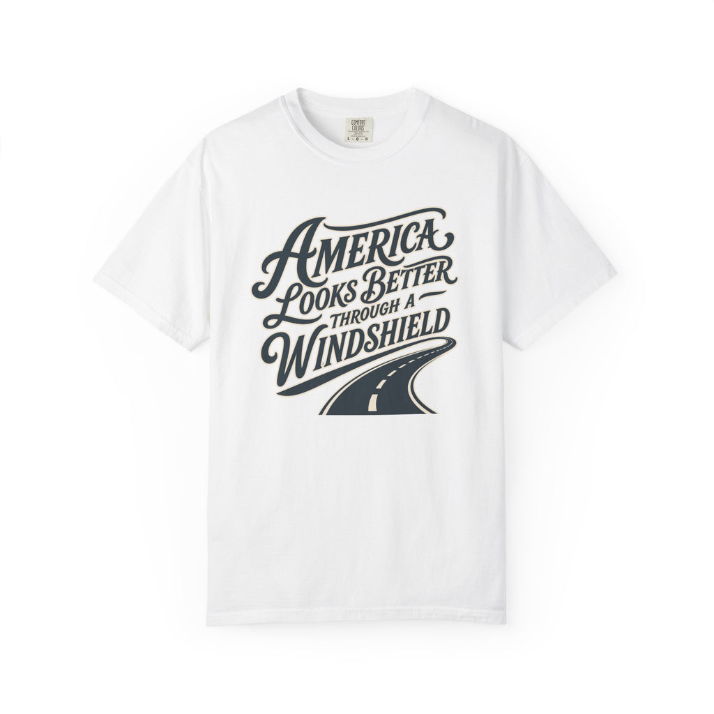 America Looks Better Through A Windshield - T-Shirt