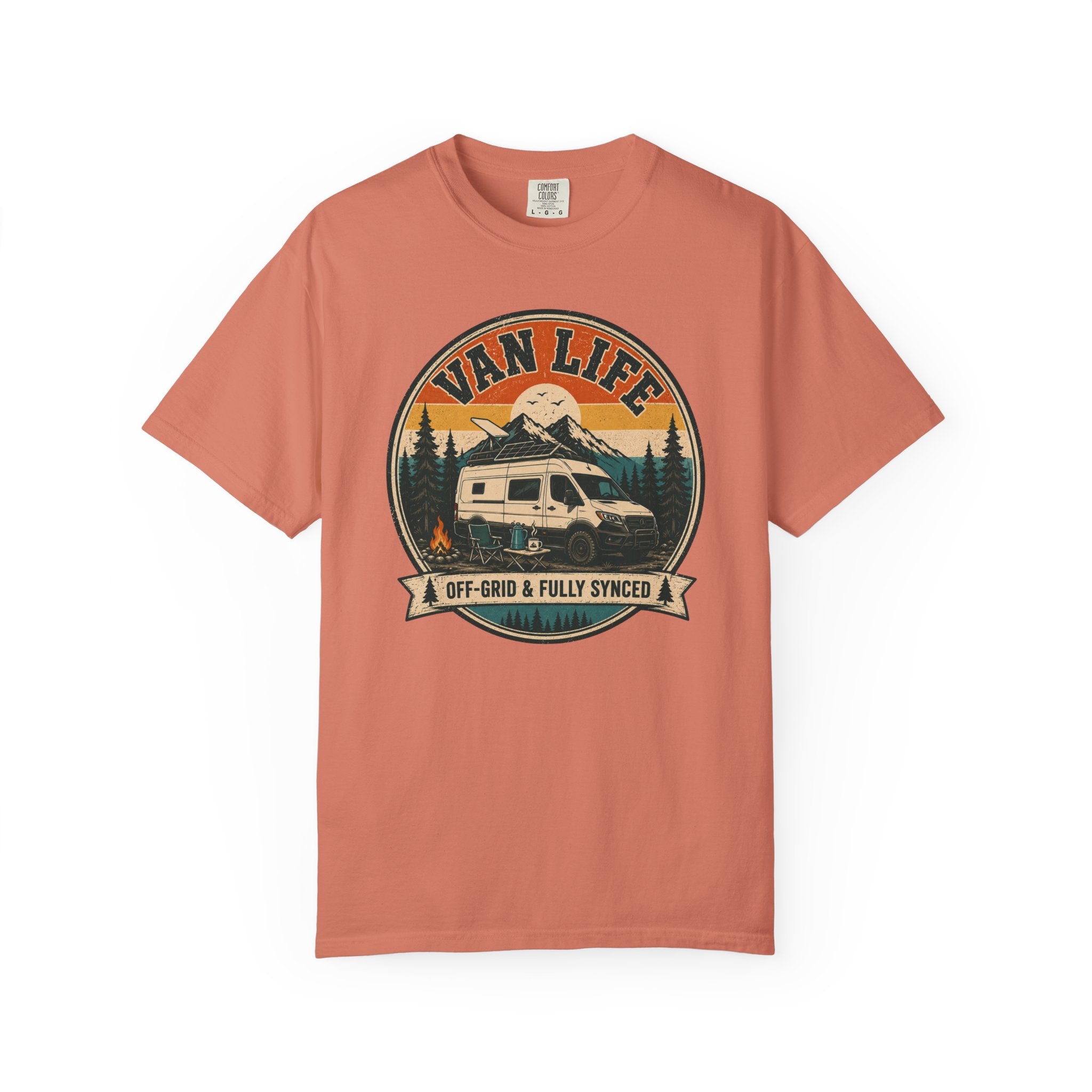 Van Life Offgrid And Fully Synced - T-Shirt