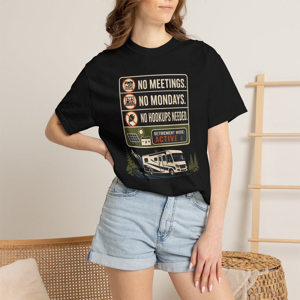 No Meetings No Mondays No Hookups Needed - T-Shirt