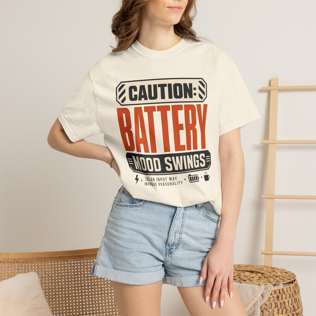 Caution Battery Mood Swings - T-Shirt