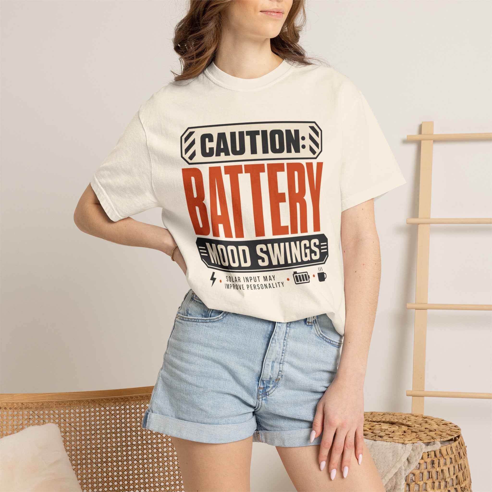 Caution Battery Mood Swings - T-Shirt