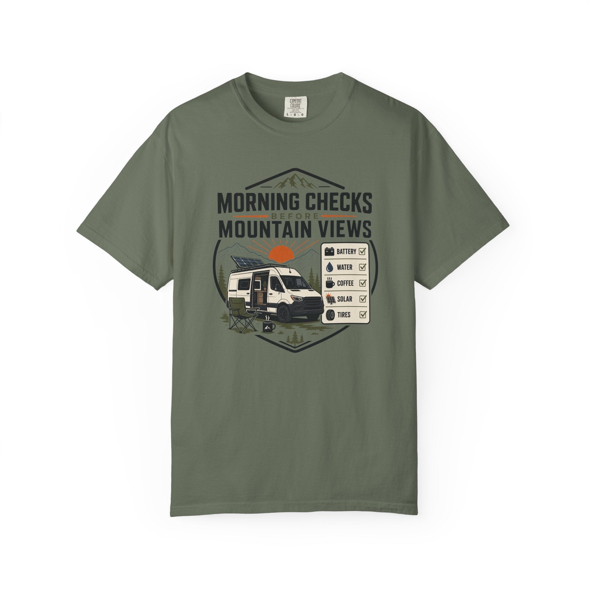 Morning Checks Before Mountain Views - T-Shirt