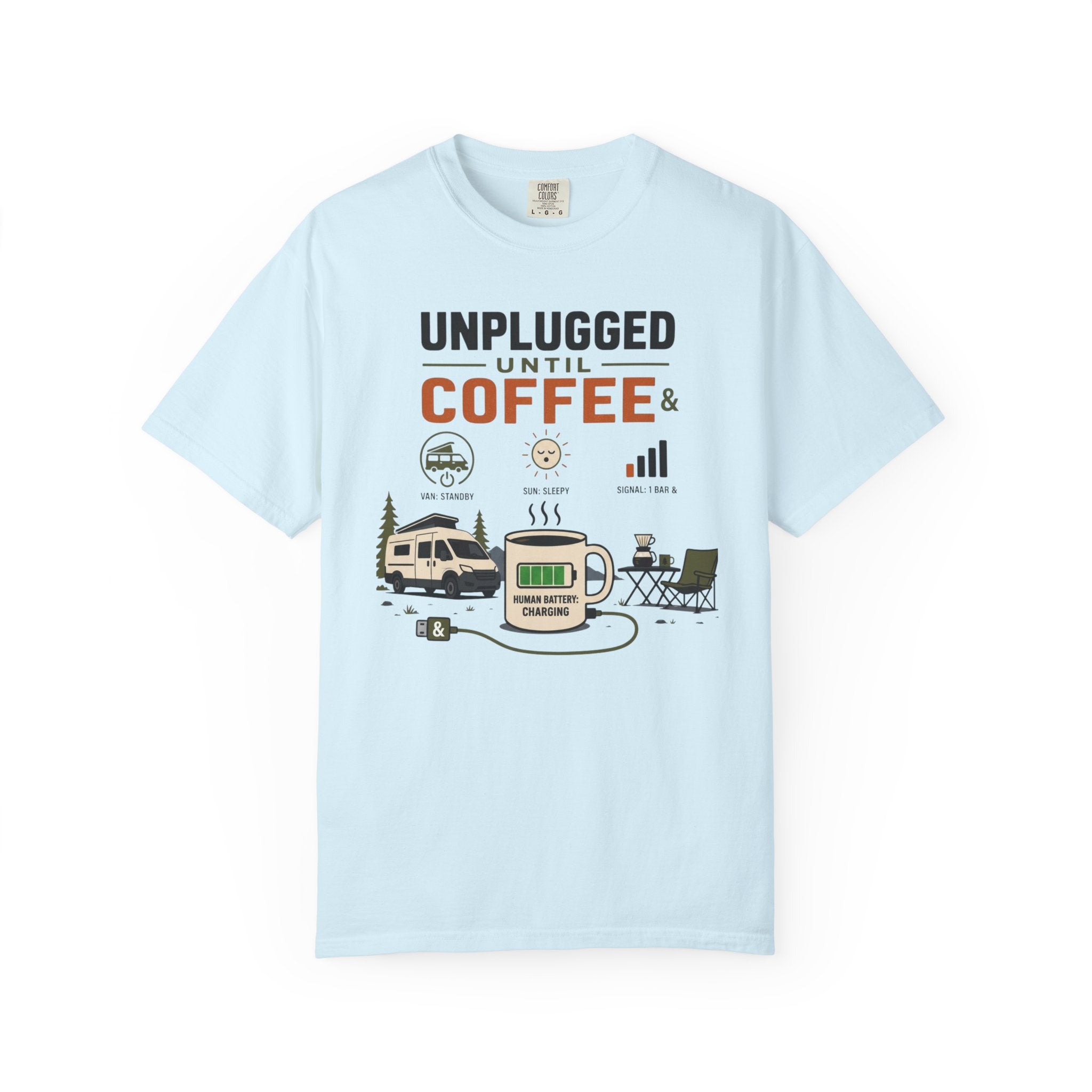 Unplugged Until Coffee - T-Shirt