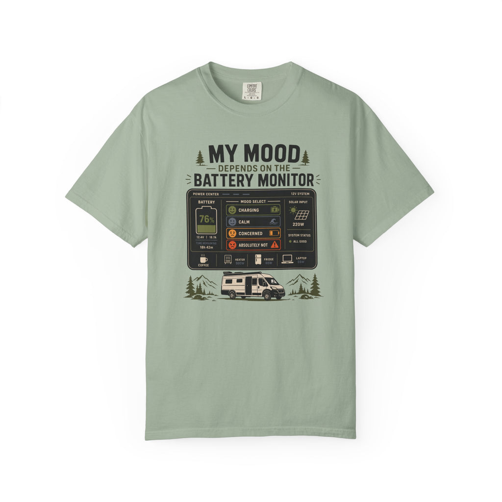 My Mood Depends On The Battery Monitor - T-Shirt