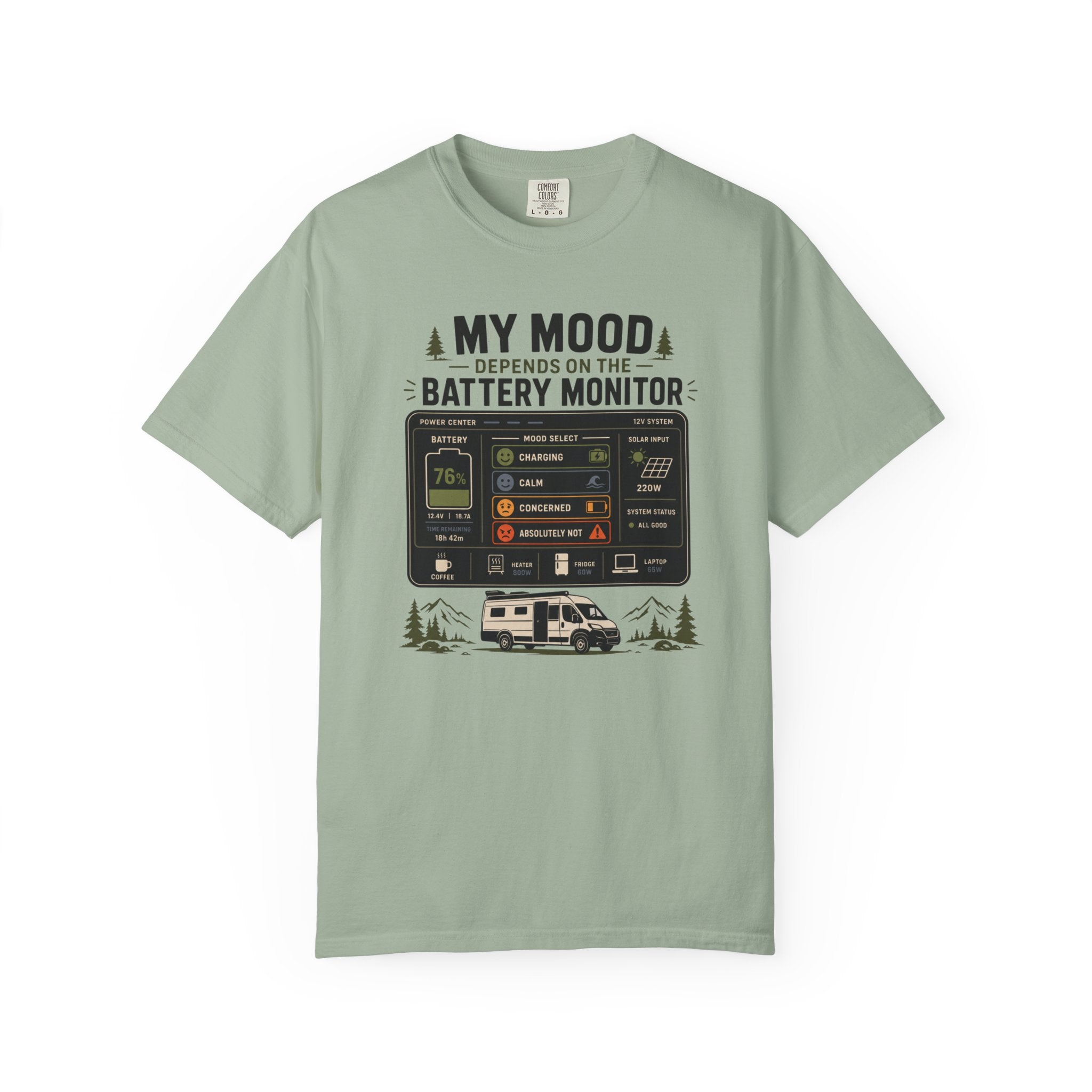 My Mood Depends On The Battery Monitor - T-Shirt