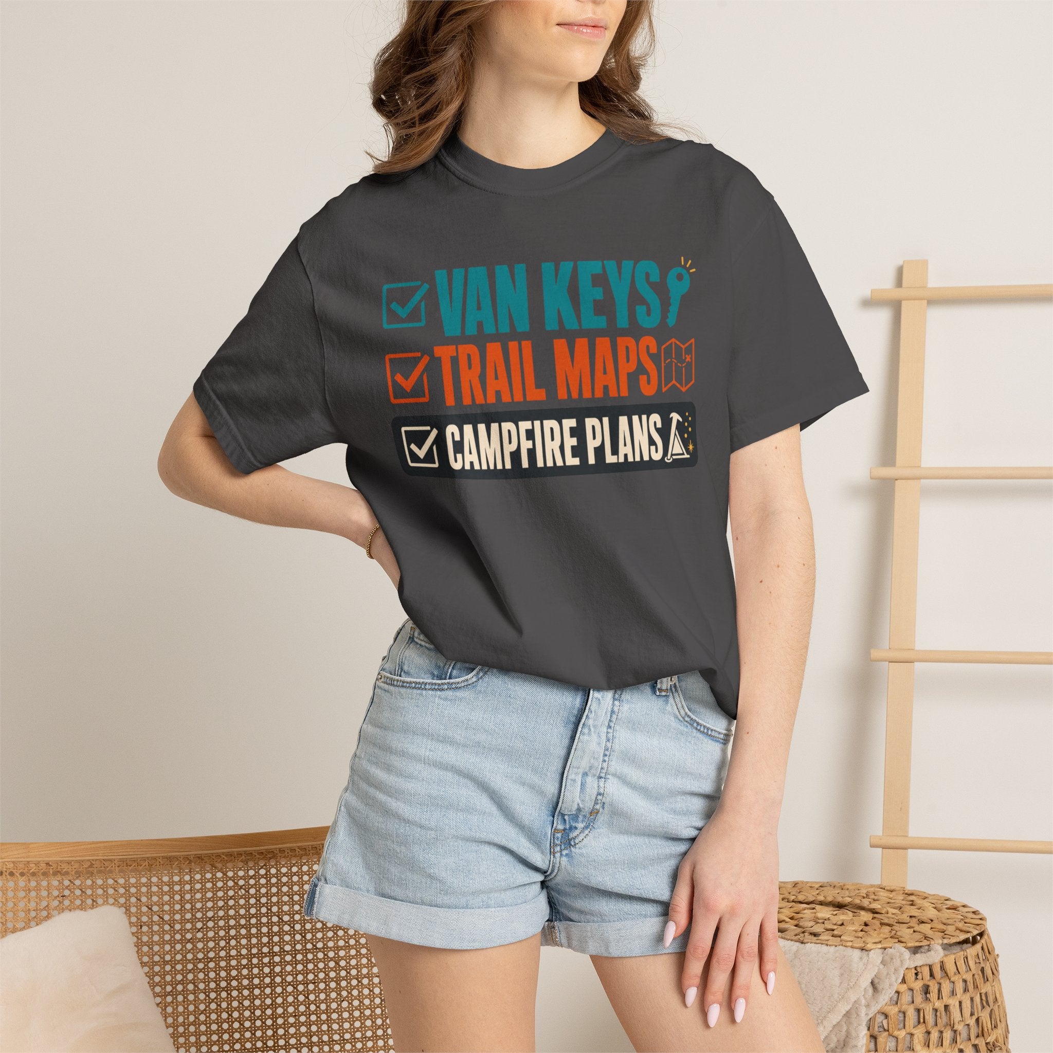 Van Keys Trail Maps Campfire Plans - T-Shirt