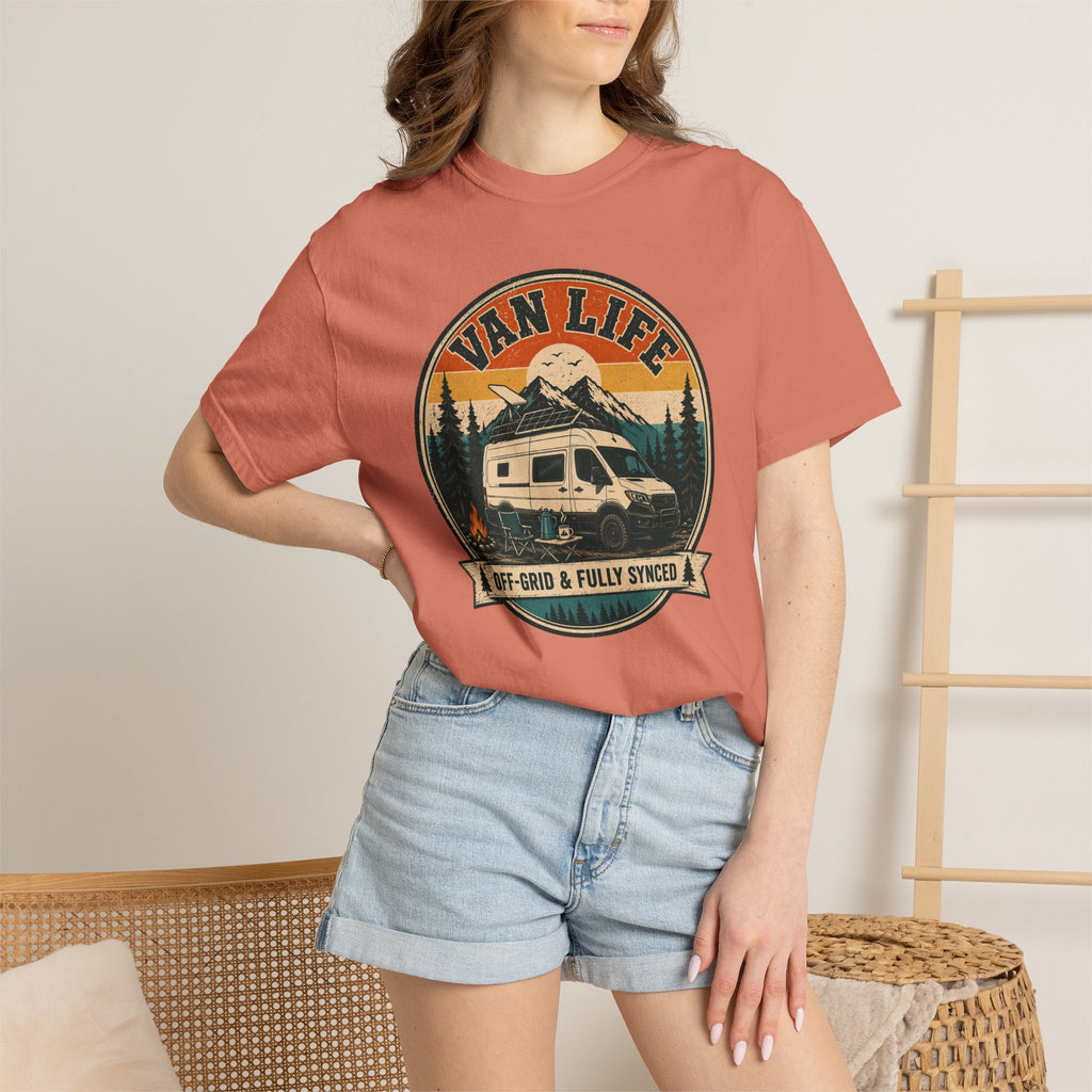 Van Life Offgrid And Fully Synced - T-Shirt