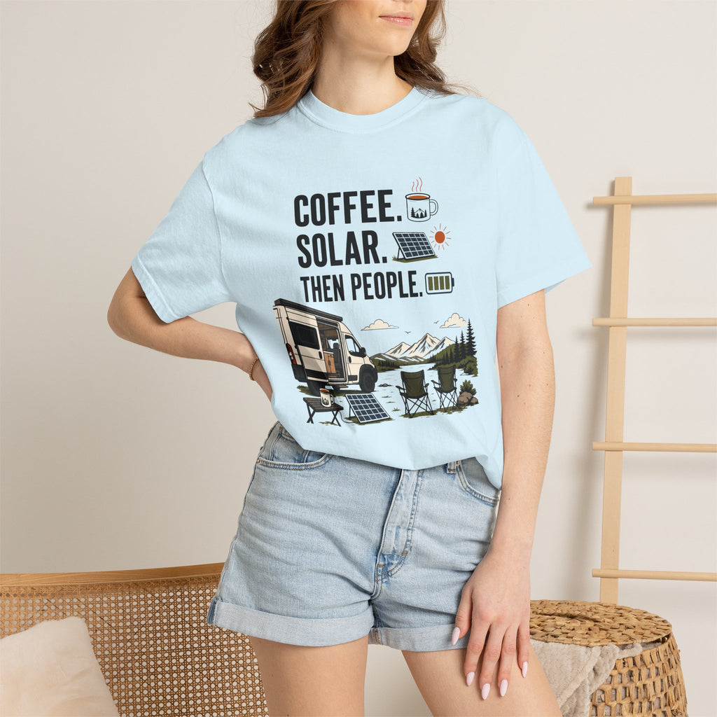 Coffee Solar Then People - T-Shirt