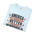 America Looks Better Through A Windshield - T-Shirt