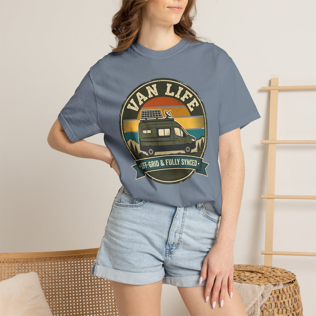 Van Life Offgrid And Fully Synced - T-Shirt