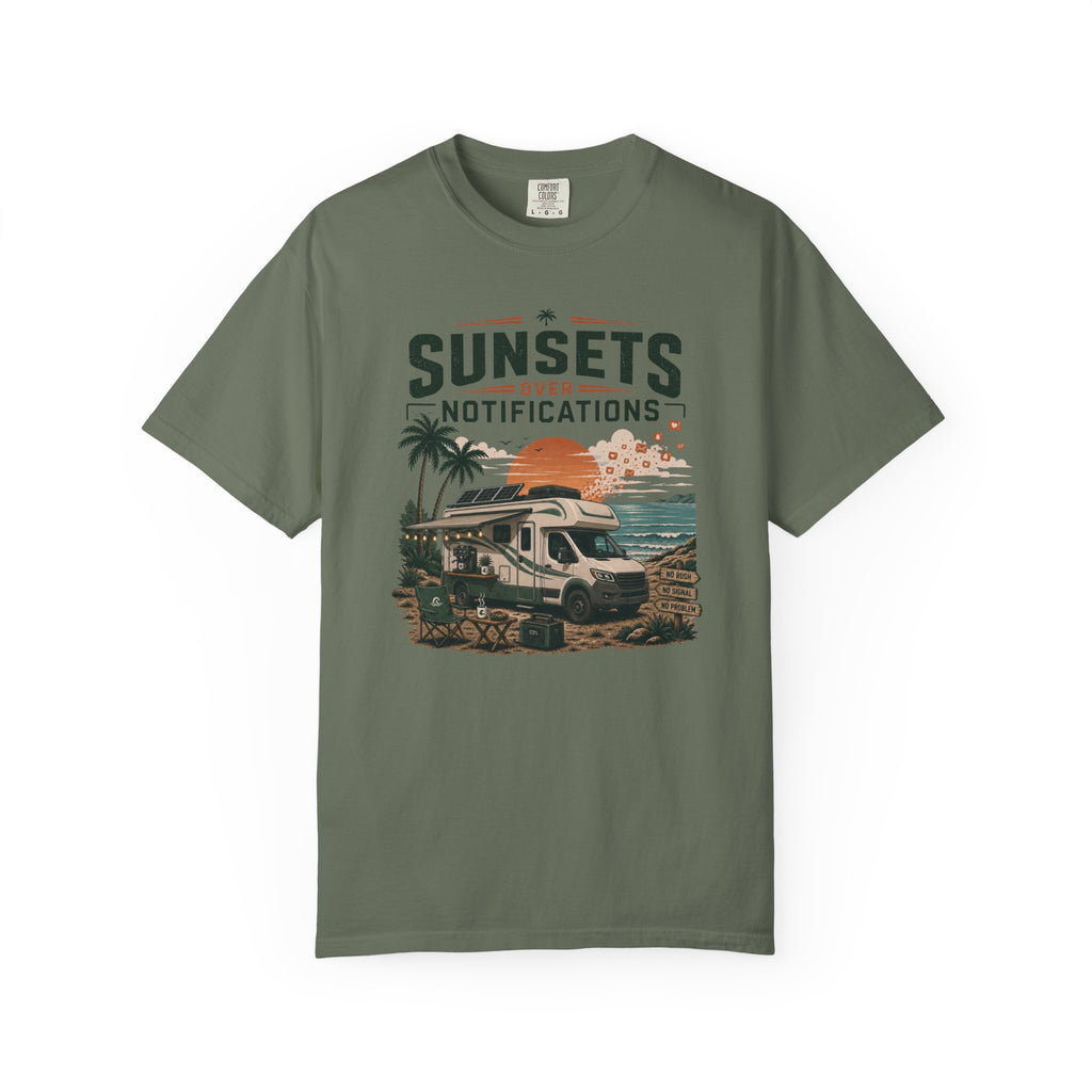 Sunsets Over Notifications - T-Shirt