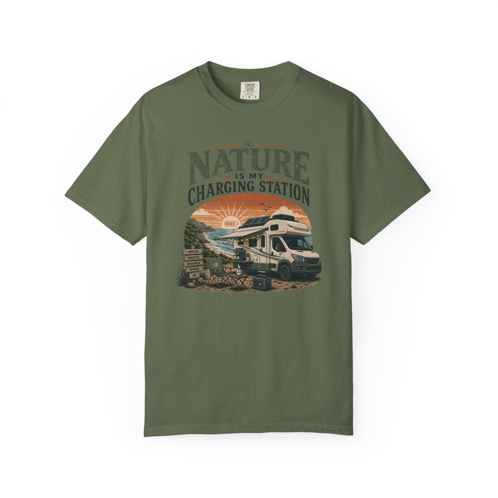 Nature Is My Charging Station - T-Shirt