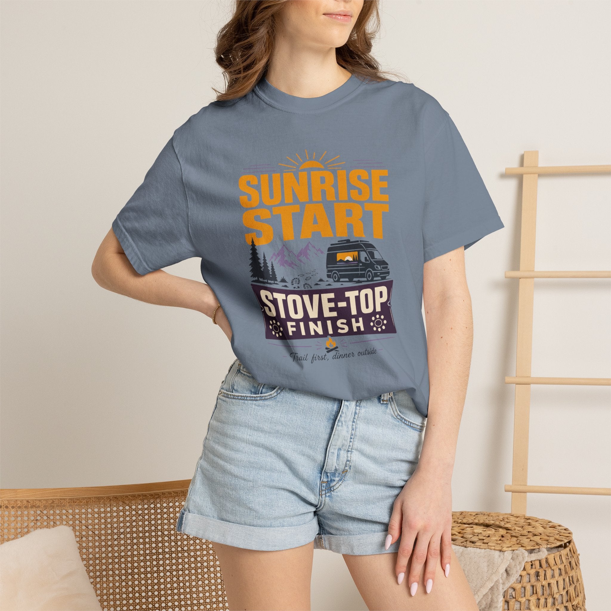 Sunrise Start Stove Top Finish - T-Shirt